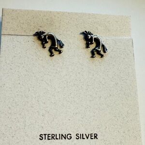 Sterling Silver Kokopelli Earrings NWT